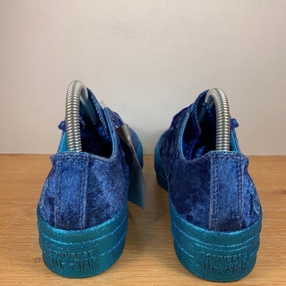 Converse CTAS Platform Miley Cyrus (Gnarly Blue) Velvet Glitter Sneaker Sz 6.5 - Picture 4 of 8